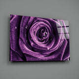 Purple Rose Glass Wall Art