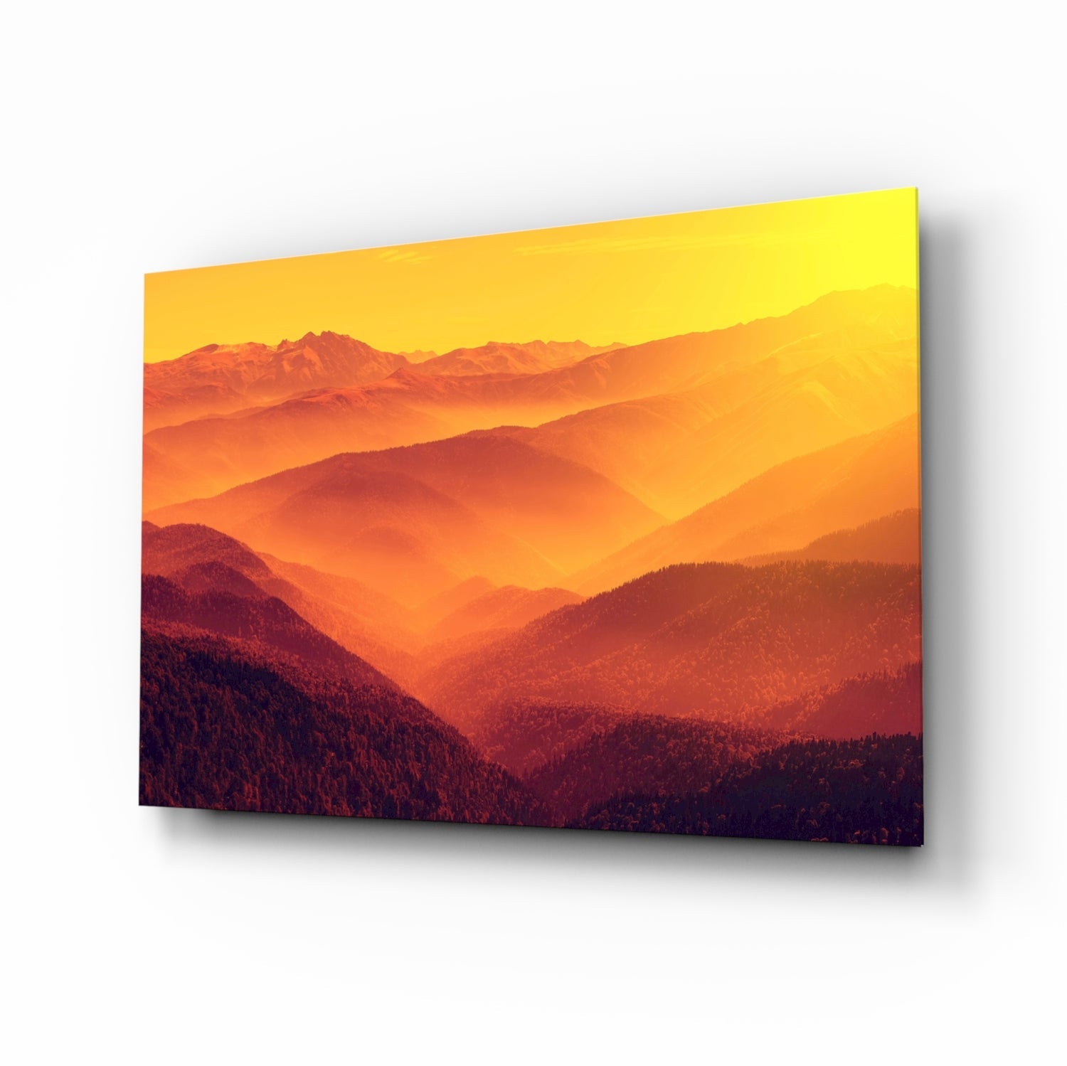 Warm Landscape Glass Wall Art