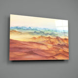 Abstract Mountains Glass Wall Art