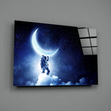 Moon bearer Glass Wall Art