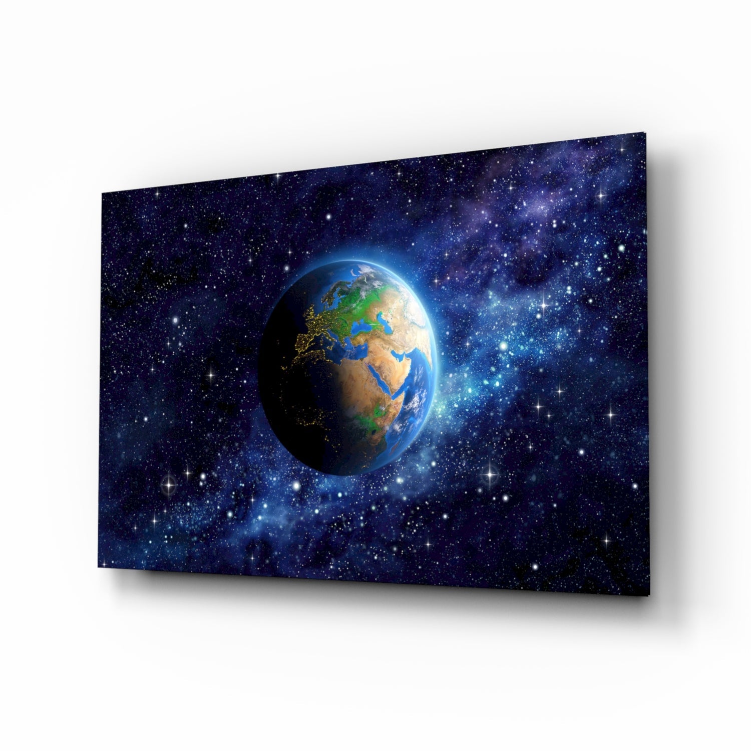 World Glass Wall Art