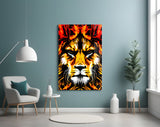 Lion Glass Wall Art