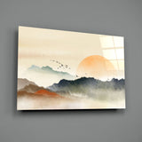 Abstract Landscape Glass Wall Art