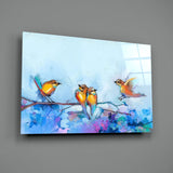 Tiny Birds Glass Wall Art