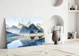 Mountains Glass Wall Art