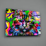 Cat Belt Glass Wall Art