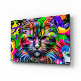 Cat Belt Glass Wall Art