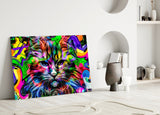 Cat Belt Glass Wall Art