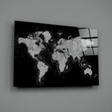 World Map Glass Art