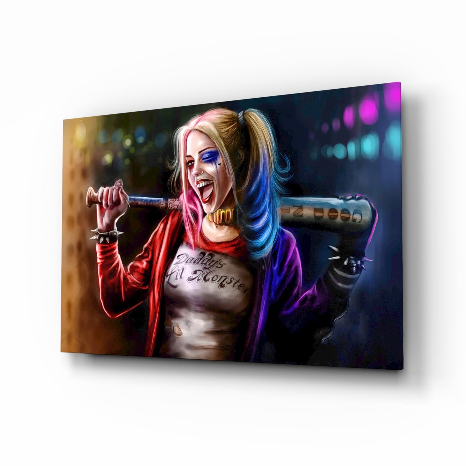 Harley Quinn Glass Art