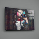 Harley Quinn Glass Art