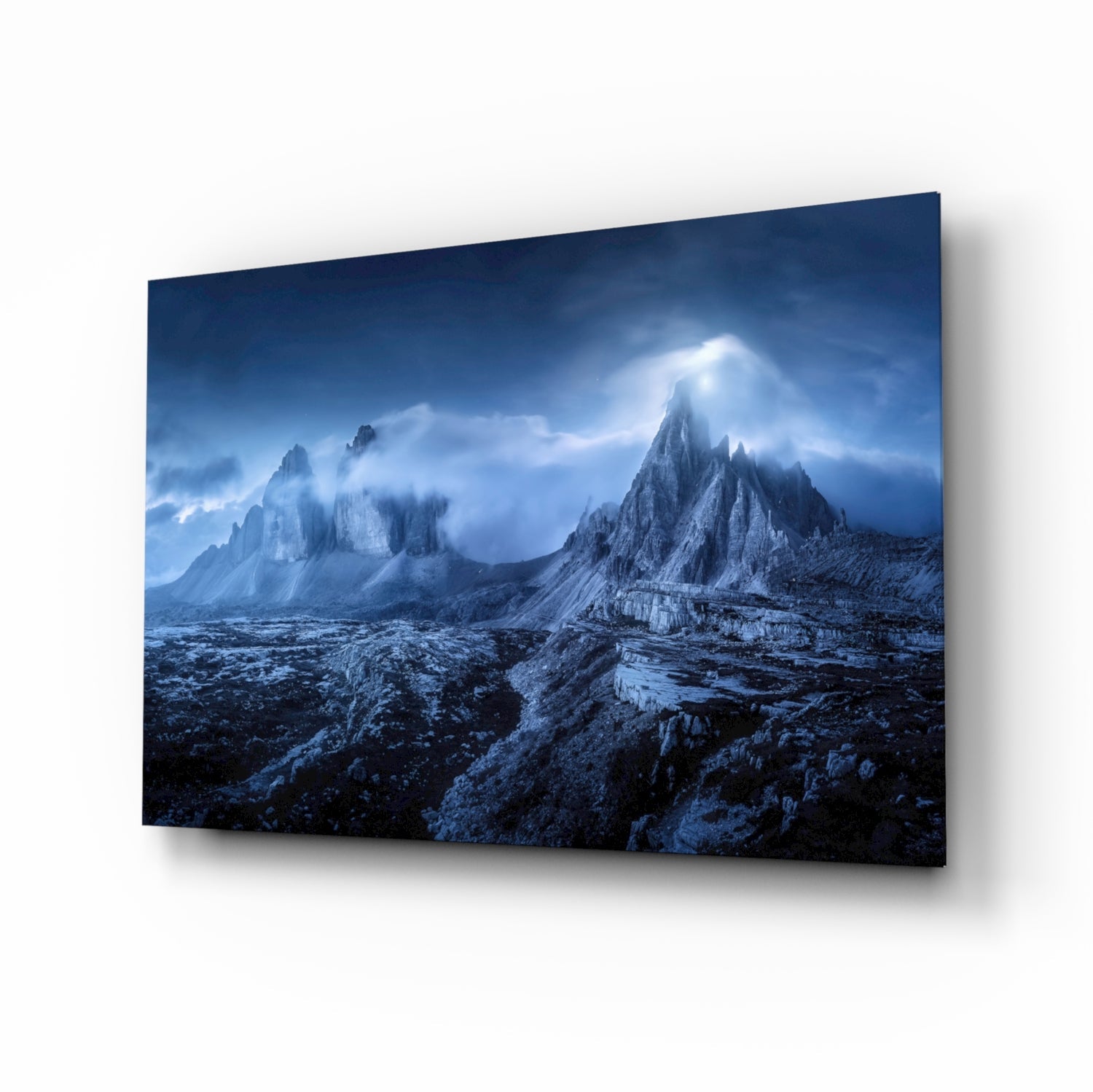 Imposing Mountains Glass Art