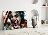 Joker’s Laugh Glass Wall Art