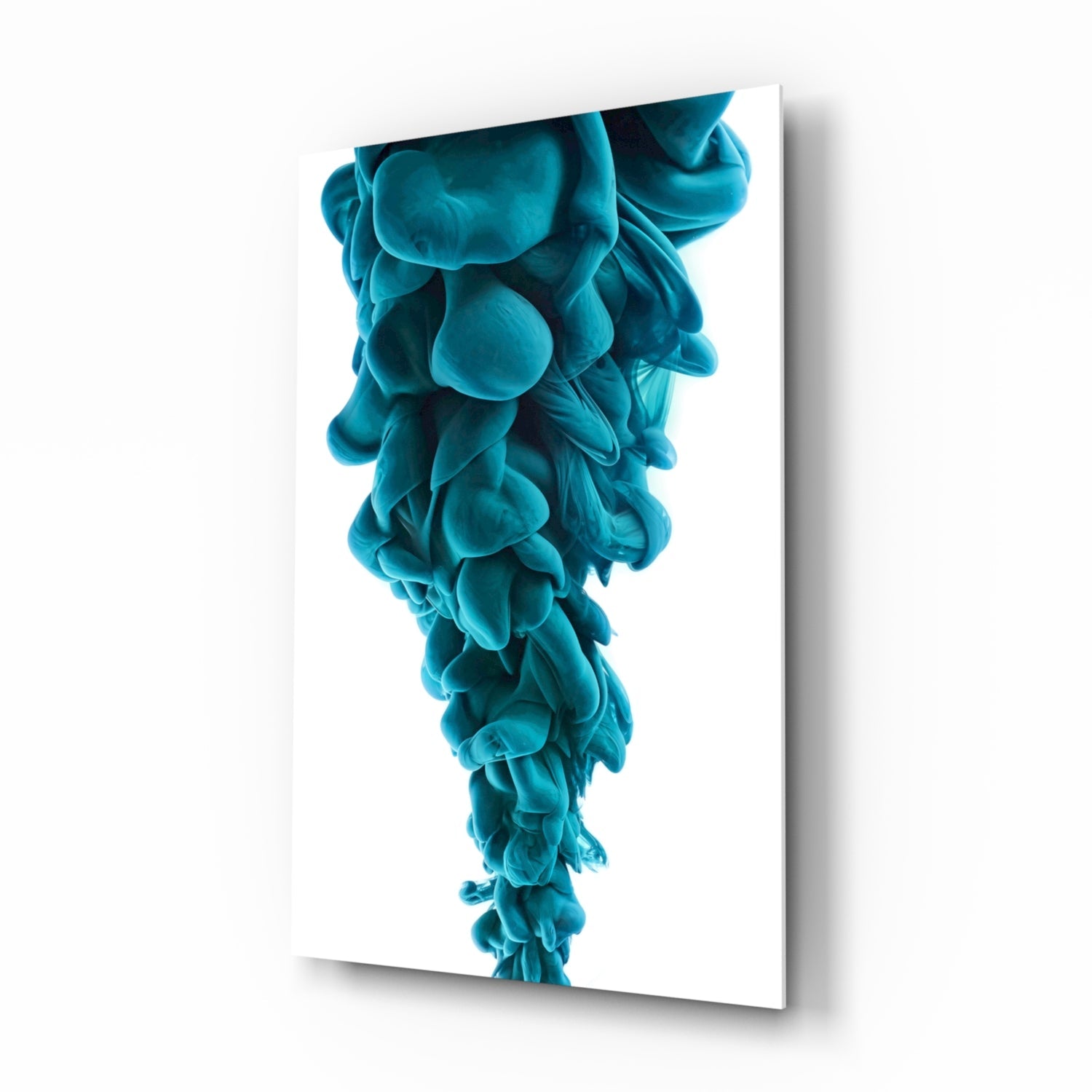 Blue Layers Glass Wall Art