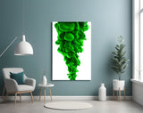 Green Layers Glass Wall Art