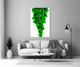 Green Layers Glass Wall Art