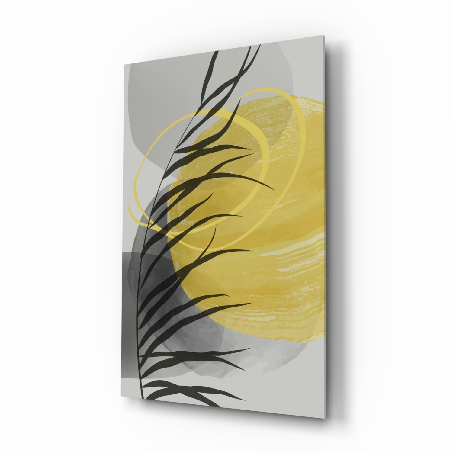 Autumn Yellow Glass Wall Art