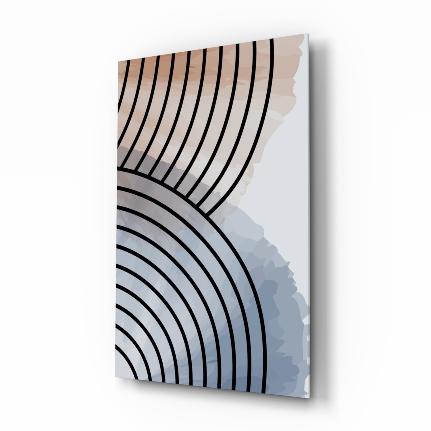 Lines of Waves Glass Wall Art