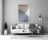 Lines of Waves Glass Wall Art