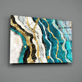 Marble Waves Glass Wall Art