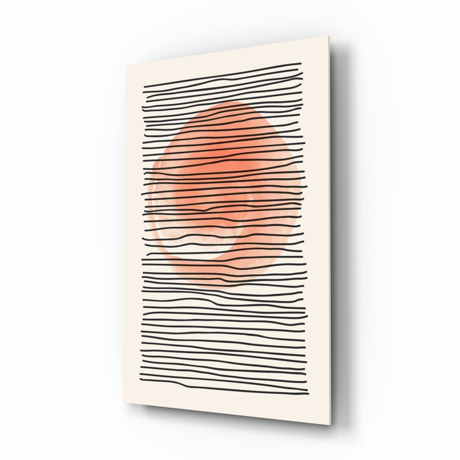 Abstract Sunset Glass Wall Art