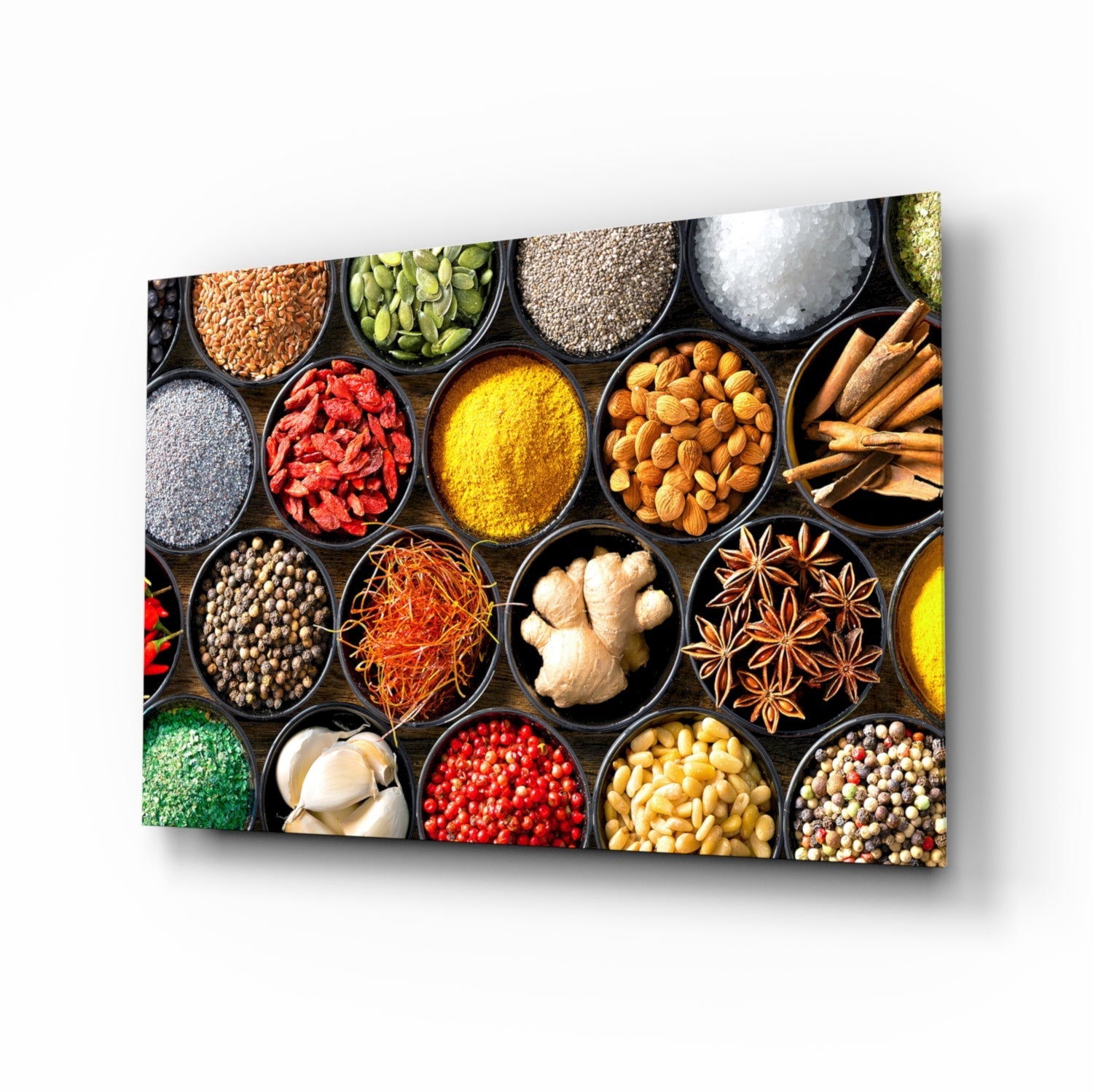 Spices Glass Wall Art