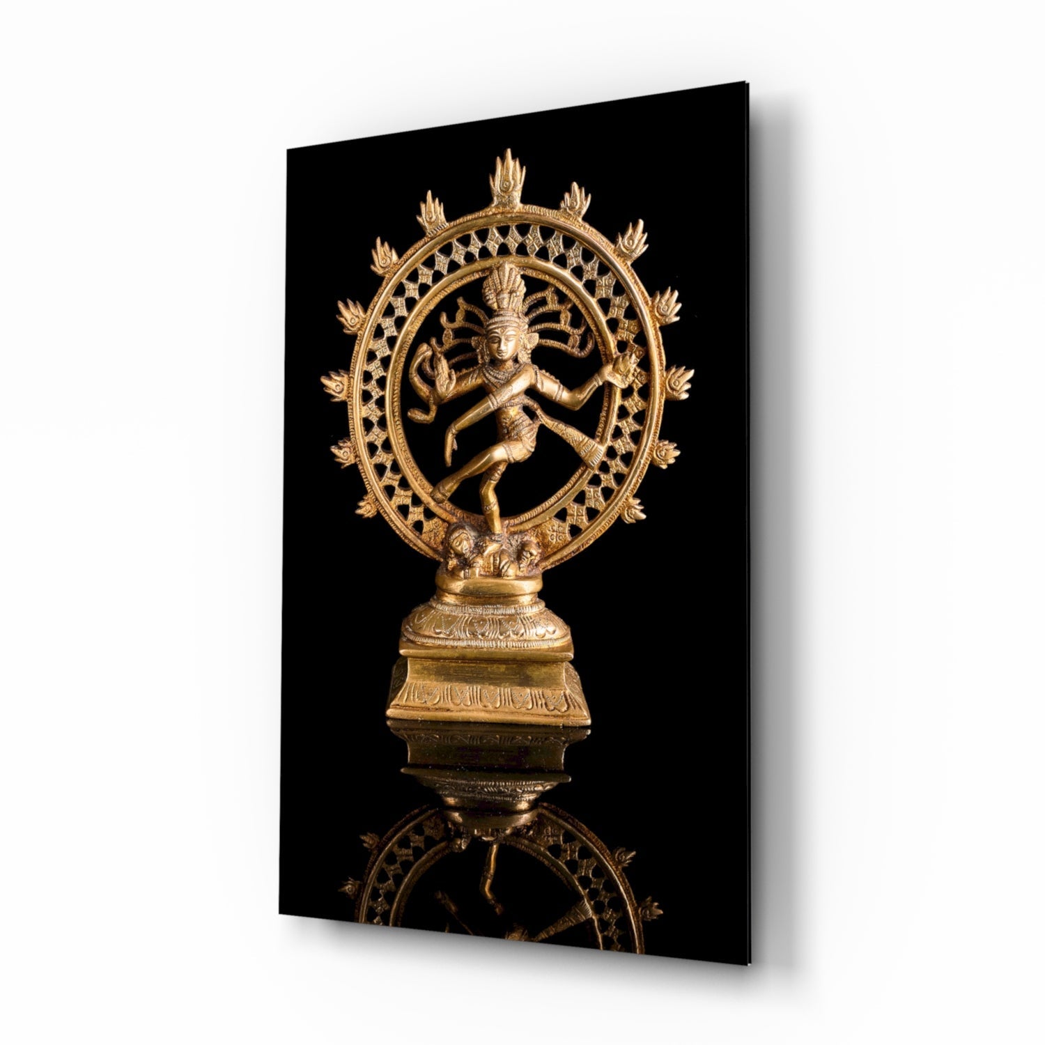 Shiva Nataraja Glass Wall Art