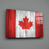 Flag of Canada Glass Wall Art