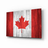 Flag of Canada Glass Wall Art