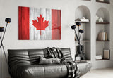 Flag of Canada Glass Wall Art