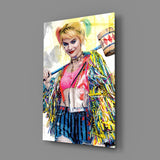 Harley Quinn Glass Wall Art