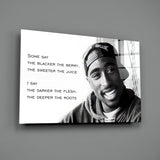 Tupac Shakur Glass Wall Art