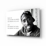 Tupac Shakur Glass Wall Art