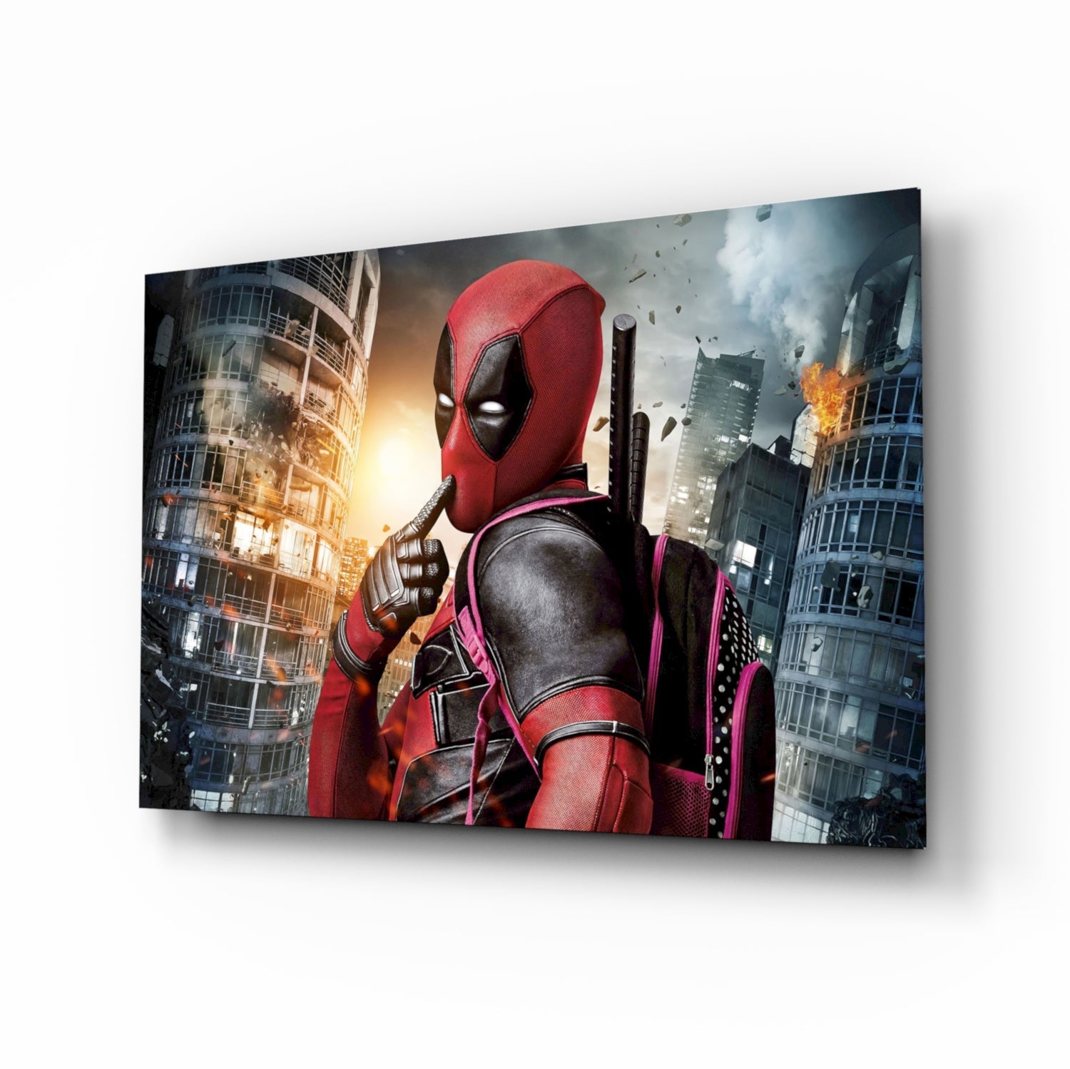 Deadpool Glass Wall Art