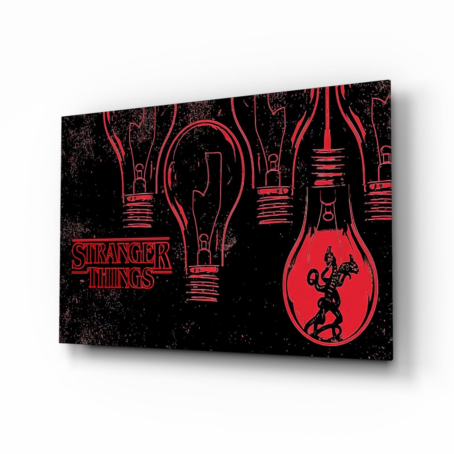 Stranger Things Poster Glass Wall Art