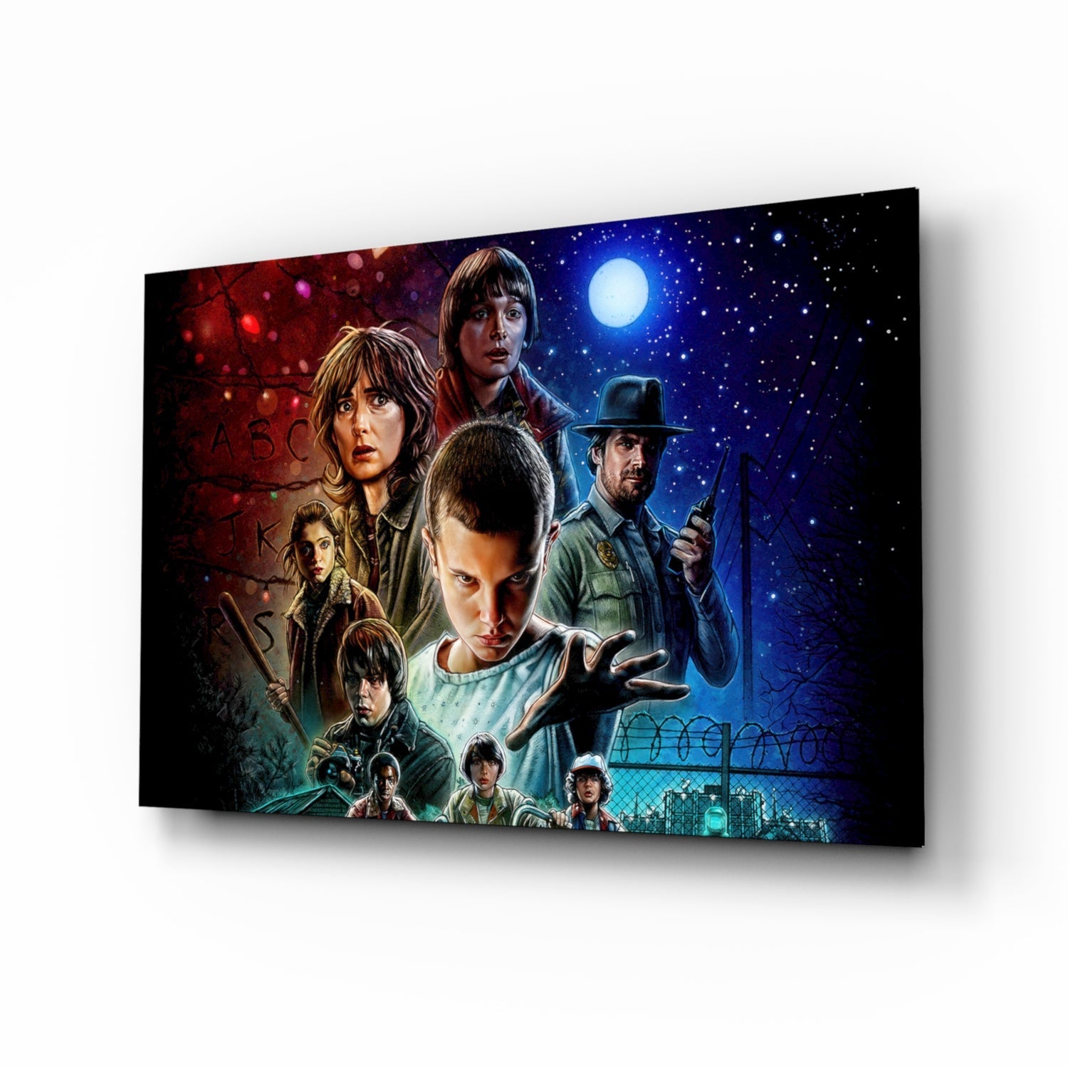 Stranger Things Poster Glass Wall Art