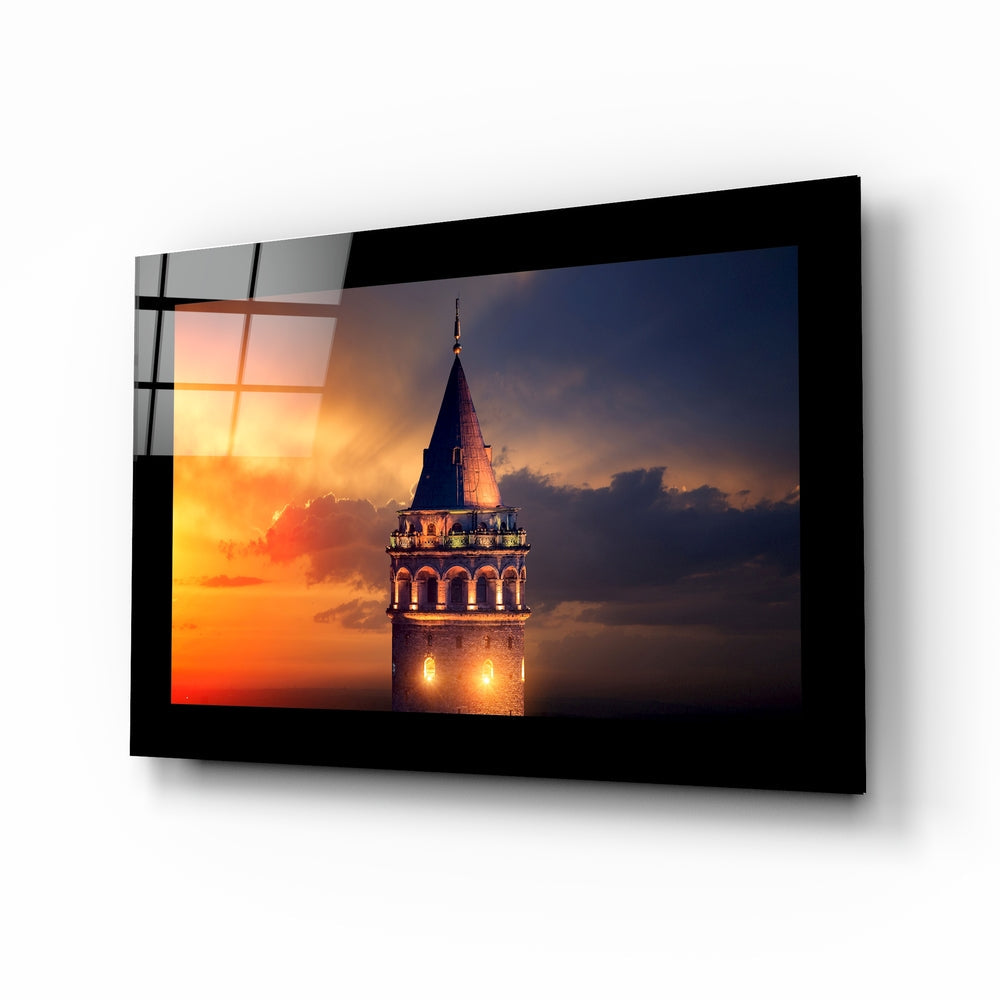 Galata Tower Glass Wall Art