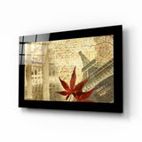 Autumn and Paris Glass Wall Art