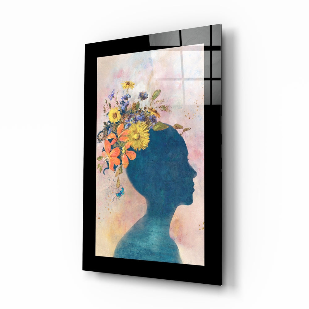 Flowery Thoughts Glass Wall Art