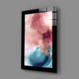 Pink and Blue Glass Wall Art