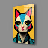 The Cat Glass Wall Art || Designer's Collection