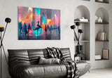 Cubic Walk Glass Wall Art || Designer's Collection