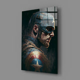 Captain America Glass Wall Art || Designer's Collection