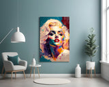 Marilyn Monroe Glass Wall Art || Designer's Collection