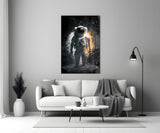 Astronaut  Glass Wall Art || Designer's Collection