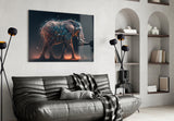 Glory of an Elephant Glass Wall Art || Designer's Collection