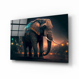 Glory of an Elephant Glass Wall Art || Designer's Collection