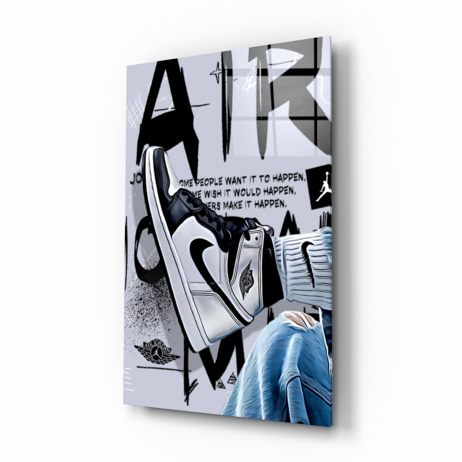 Air Jordan Glass Wall Art || Designers Collection