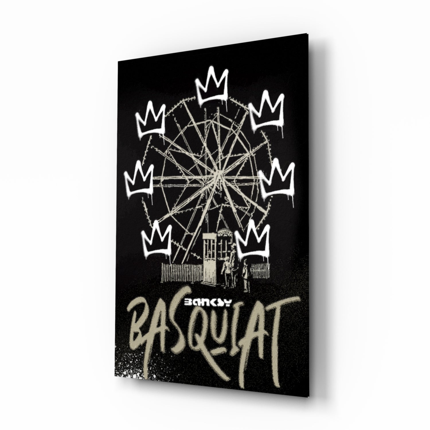 Banksy Basquiat Glass Wall Art || Designers Collection