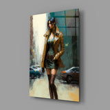 Pose Womenly Glass Wall Art || Designers Collection